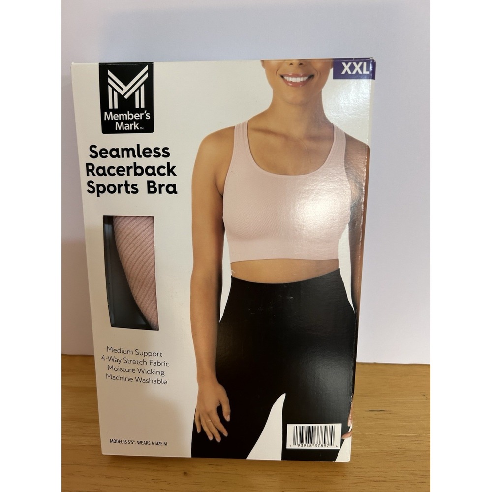 NIB Seamless Racerback Sports Bra XXL (38-42 D-DDD)‎ Pink